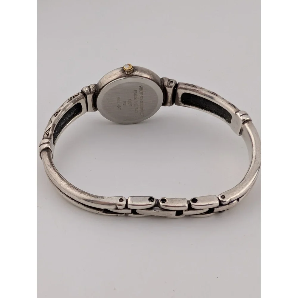 Anne Klein Watch 22mm Sterling Silver .925 Swiss Bangle 6.25